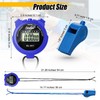 Simgoing 48 Pcs Digital Stopwatch Timer Plastic Whistle Bulk for