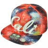 Cali California All Over Cosmos Galaxy Space Red Blue Cap