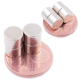 Brudazon 15 Mini Disc Magnets 8 x 6 mm N52 Strongest Level Neodymium Magnets Ultra Strong Power Magnet for Model Making, Photo, Whiteboard, Notice Board, Fridge, Crafts, Magnetic Disc Extra Strong