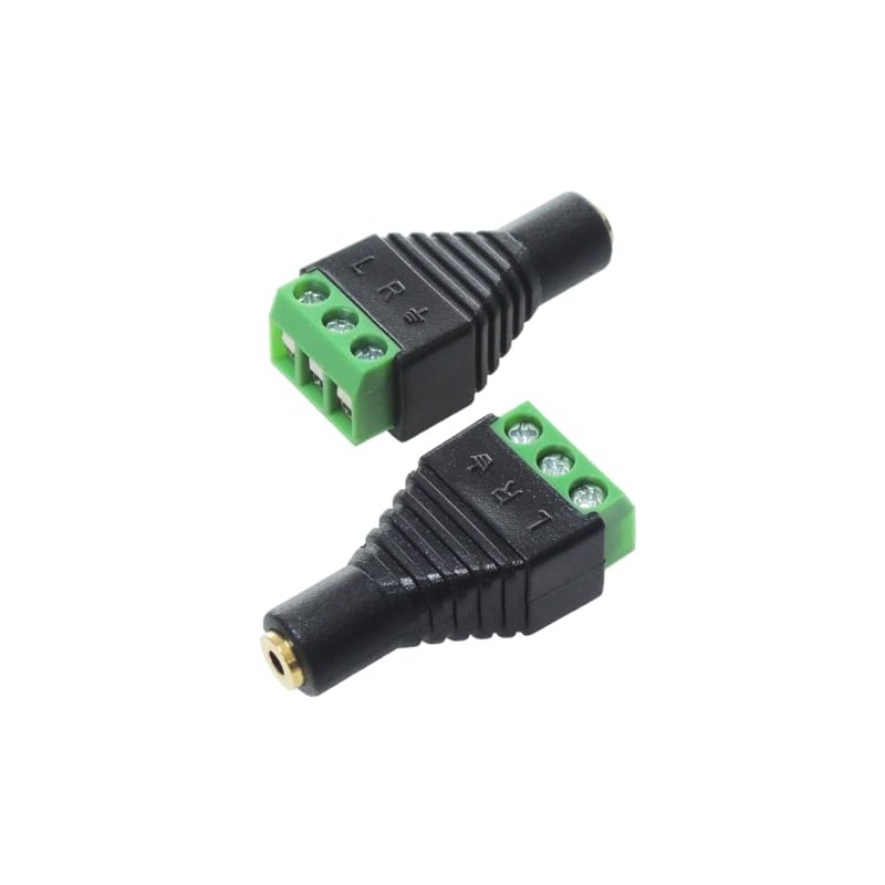 KAUMO 2.5mm 3 Pole Mini Jack Screw Down DIY Terminals