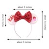 QHSWDLP Mouse Ears Headbands Shiny Bows Minnie Ear Hair Band