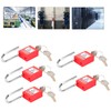 5 Sets 38mm Lockout Lock Insulation LOTO Nylon PA Steel