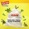 Glad ForceFlex Tall Kitchen Drawstring Trash Bags, 13 Gallon, Pine-Sol