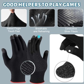 SIOPPKIK Pack of 12 Finger Sleeves Thumb Sleeve for Gaming Finger Protection Finger Gloves Mobile Gaming Finger Sleeve Thumb Sleeves Finger Cover for Touchscreen Game Mobile