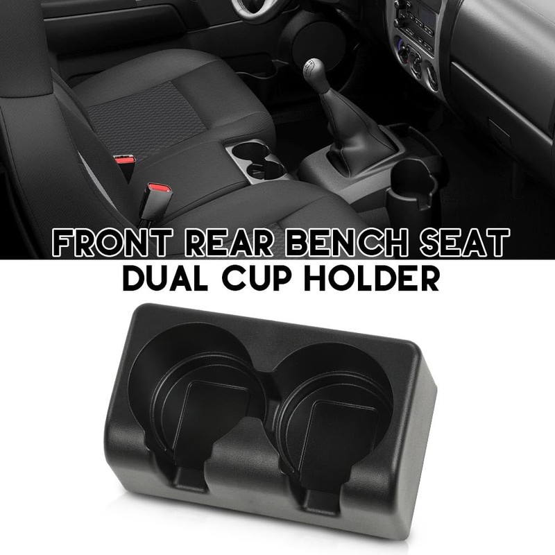 G-PLUS Front Rear Bench Seat Dual Cup Holder Center Console