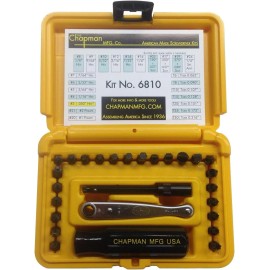 Chapman MFG 6810 Standard +Star Screwdriver Set - 27 Pieces - Includes Standard