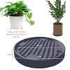 Flowerpot Tray with Hidden Wheels, 360°Rotating Planter Pallet 12.2-Inch Base