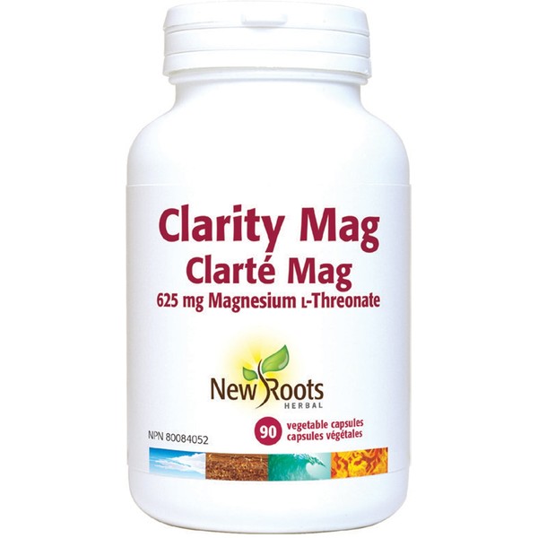 New Roots Clarity Mag 625mg, Magnesium L-Threonate, 90 Vegetable Capsules