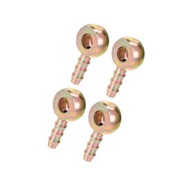 INFINAUTO Banjo Bolt Hose Barb Fitting/Inner Brake Fuel Line Fitting Adapter for Car Motorcycle/Durable Metal 6mm ID 6mm OD / 4 Pcs Bronze Tone Stylish Design