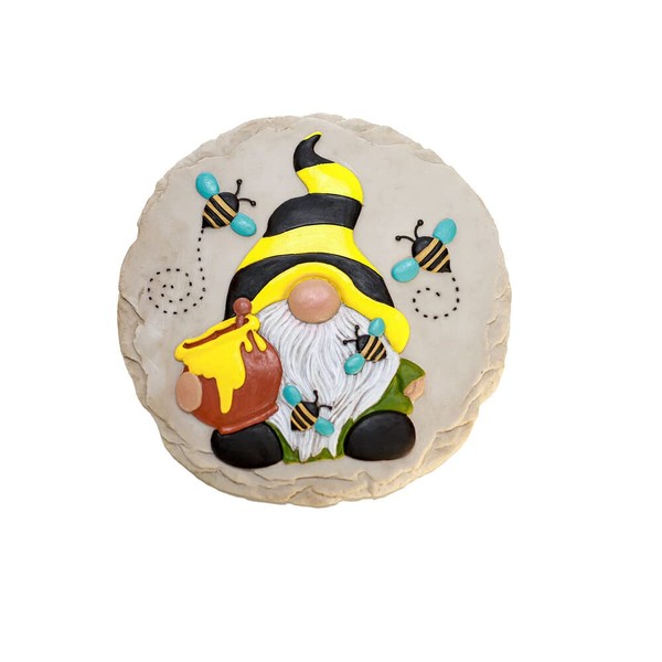 Spoontiques - Garden Décor - Gnome Bee Stepping Stone - Decorative Stone for Garden