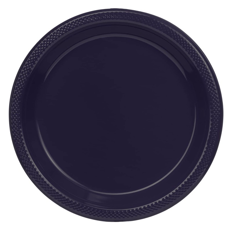 Exquisite Deep Purple Plastic Plates 50 Count I 9 Inch