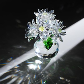 K9クリスタル蓮の花の装飾品 透明蓮の花 風水ホームオーナメント ロータスフラワー ギフト 女性用 友人 ママ 人気 誕生日プレゼント 新年フォーチュンギフト