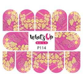Whats Up Nails - P114 Grape Wine Water Decals Sliders for Nail Art Design