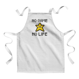 Fabulous Children's Kitchen Apron - Painting No Game No Life Video Game Pixel Art Arcade Retro Gaming - Premium Quality, White, One size fits all