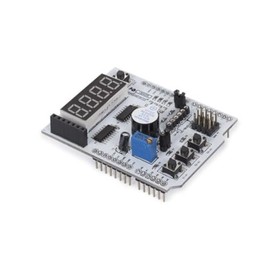 Whadda Multifunctional Expansion Board for Arduino® 4 Digit Display SMD LEDs Buzzer Push Buttons Interfaces