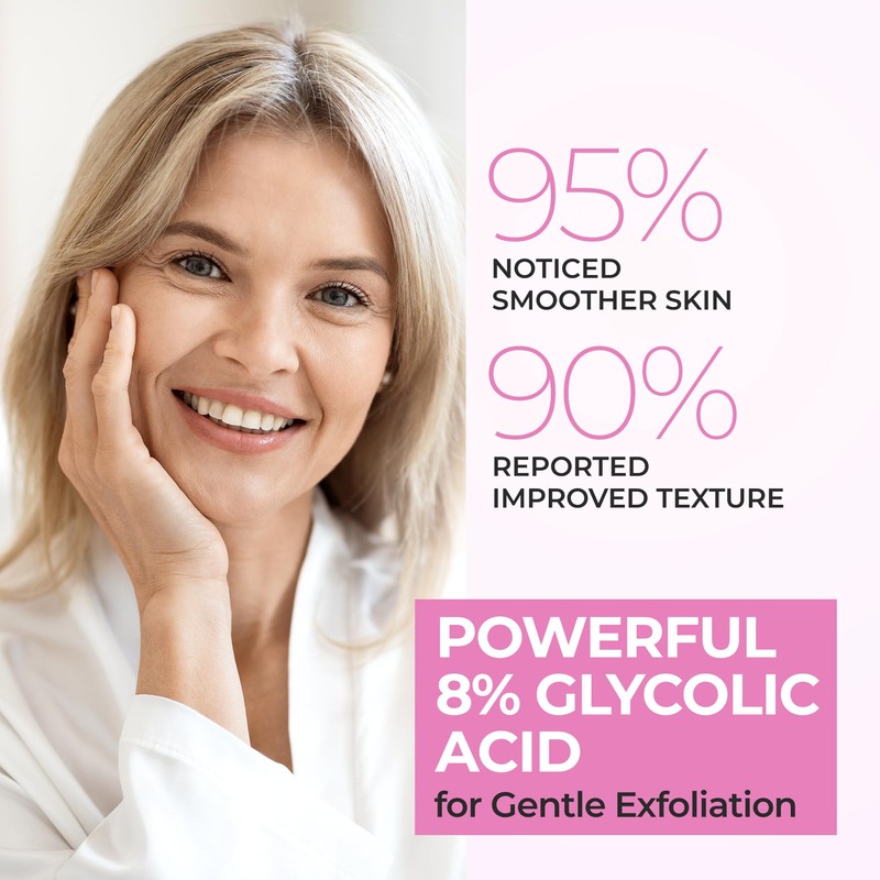 InstaSkincare Glycolic Acid 8% Toner for Face - Facial Toning