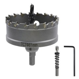 Rannb 3-3/16"/81mm Carbide Hole Saw Metal Steel Hole Cutter for Cutting Metal Steel Stainless Steel