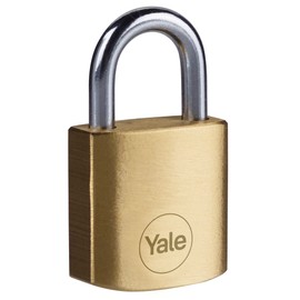 Yale Y110B/25/113/2 - 2 Pack of Brass Padlocks (25 mm) - Indoor Locks for Locker, Backpack, Tool Box - Keyed Alike - Standard Security - Multipack