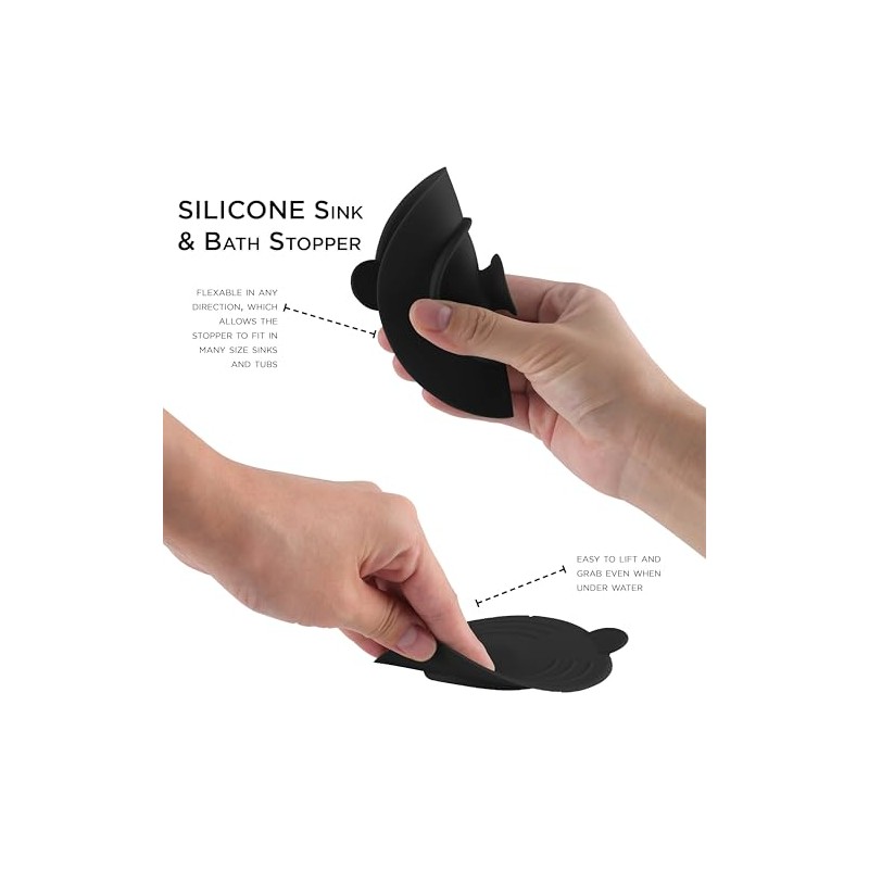 COOK WITH COLOR Kitchen Sink Strainer, Silicone, Flexible Sink Strainer,