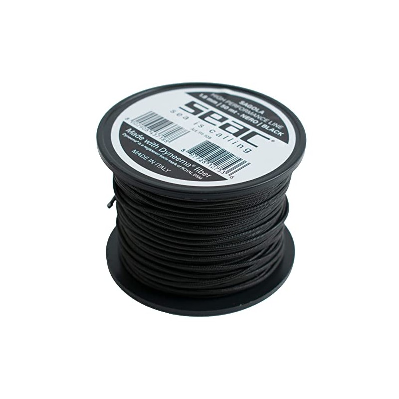 SEAC Unisex's Dyneema for Spearfishing,1.8mm,Black,1110109520000A