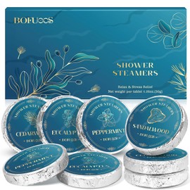 8 Shower Steamers Aromatherapy, Self Care Gifts for Men, Dad, Teen | Birthday Gifts for Men, Husband, Boyfriend, Teen Boys. Premium Natural Essential Oils Aromatherapy for Soothing Daily Stress