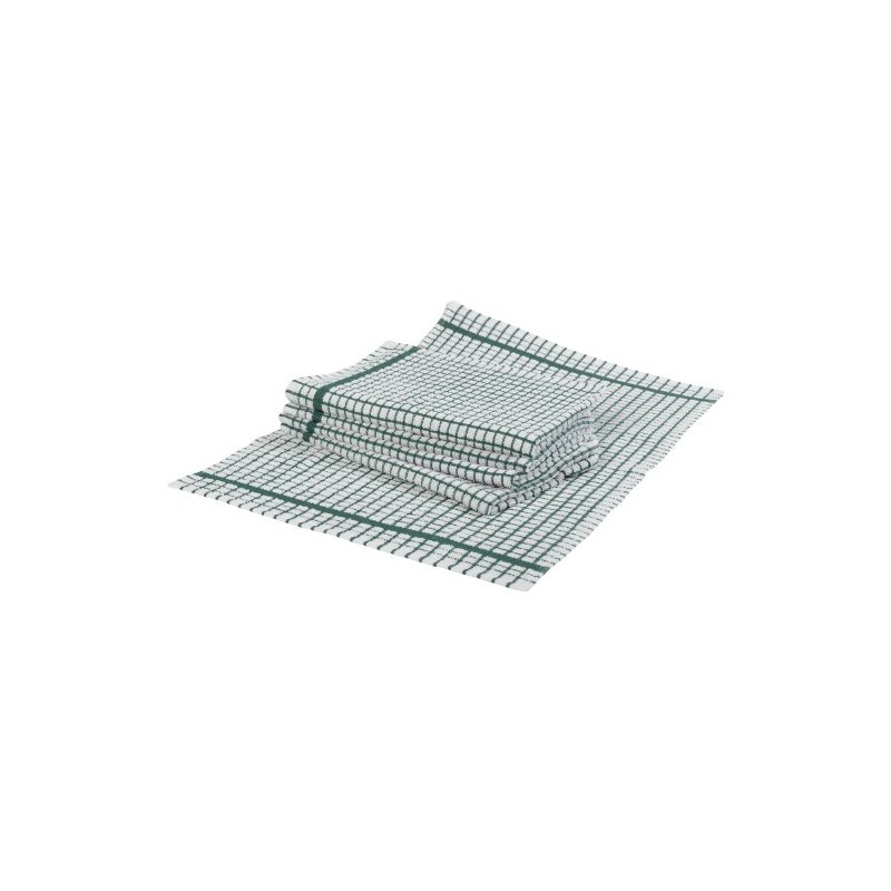 Terry Check 100% Cotton Pack of 5 Tea Towels Absorbent