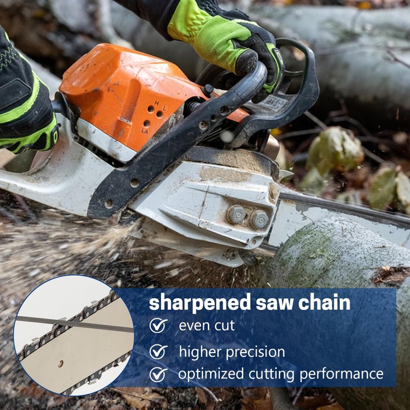 Chainsaw Sharpening File Set - 6 pcs Round Files for