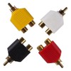 QDiShi 4 Pcs RCA Y Splitter Plug Adapter 2 Female