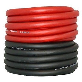 SoundBox KIT0-25RB, 0 Gauge Amplifier Wire Power/Ground Amp Cable - 50 Ft.