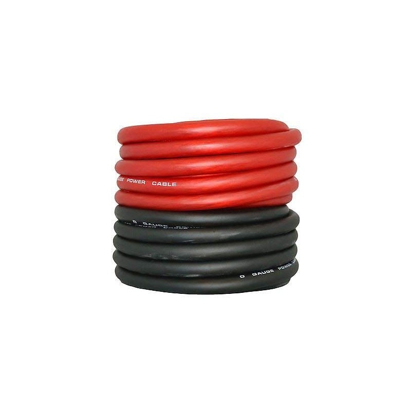 SoundBox KIT0-25RB, 0 Gauge Amplifier Wire Power/Ground Amp Cable -