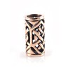 Battle-Merchant Viking Beard Bead for Dreadlocks Bronze with Cable Pattern