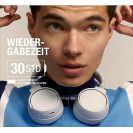 Fresh 'n Rebel Code Fuse Bluetooth Headphones On-Ear Wireless 30 Hours Playtime with Microphone and Voice Assistant, Volume Control and Play/Pause Buttons, Foldable (Ice Grey)