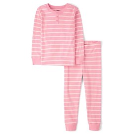 Gymboree,Unisex Kids,Gymmie Cotton Pajama Sets, Big Kid, Toddler, Baby,Pink Striped,5T