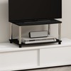 Furinno Turn-N-Tube No Tools 2-Tier Elevated TV Stand, Stainless Steel