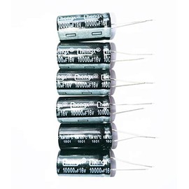 10000uF 16V 16X30mm +/-20% -25°C to +105°C 5PCS Aluminum Electrolytic Capacitor
