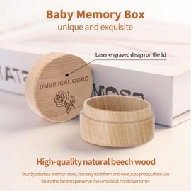 HJKEMI Umbilical Cord Keepsake Box for Umbilical Cord Storage Baby Keepsake Box Carved with Flower Pattern as Baby Memory Box for Keepsakes Baby Keepsake Gifts for Baby Keepsake,Newborn,Baby Shower