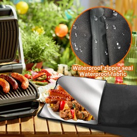 BBQ Blanket for Resting Meat, Reusable Brisket Blanket, Oil-Proof Pellet Smoker Meat Resting Bags with Wide Mouth, Waterproof Insulated Smoker Grilling Bag for Large Brisket, Turkey, Pork (Black)