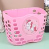 POPETPOP Children Bike Basket Plastic Unicorn Pattern Front Handlebar Bicycle