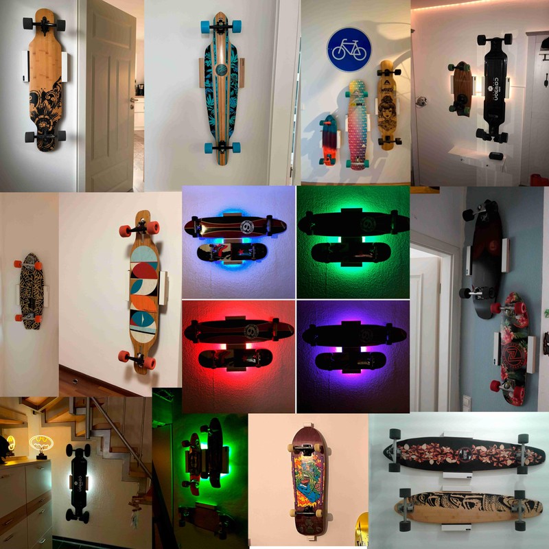 Clipboart® Standard Wall Mount - Black - Bracket - Snowboard