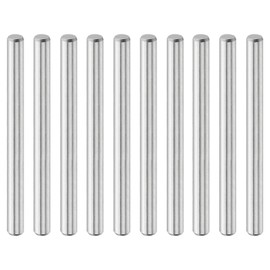 sourcing map 10 Pcs 5 mm x 60 mm Dowel Pins, 316L Stainless Steel Cylindrical Dowel Pins Shelf Support Peg Pin Rod Fasten Elements Metal Shelf Pegs Silver Tone