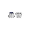 sourcing map M8x1.25mm Flange Nylon Insert Lock Nuts, 15Pcs 304