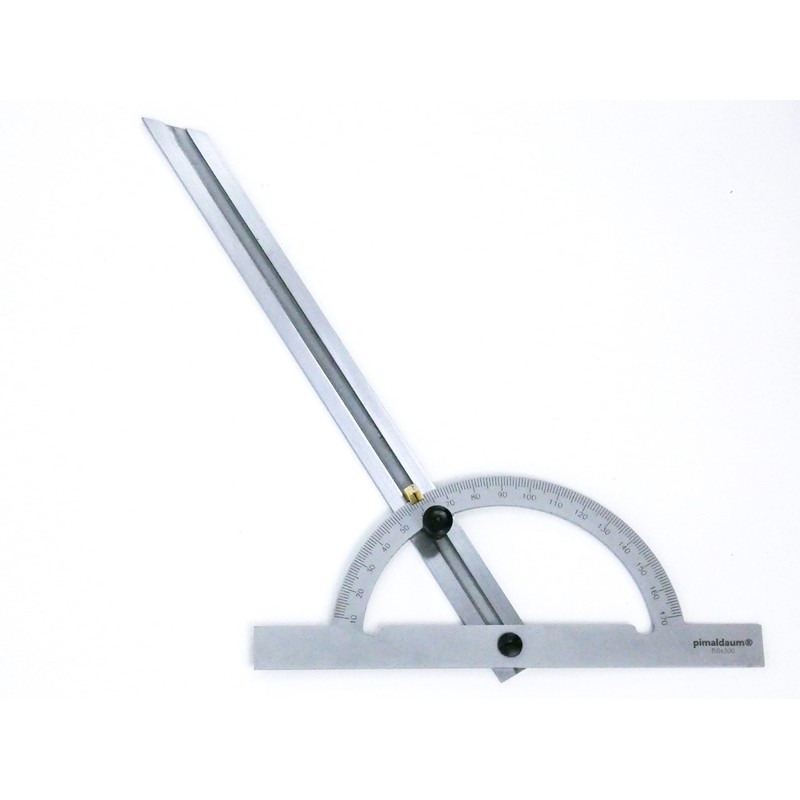 PIMALDAUM® Angle Bevel, Bevel, Protractor 10-170° with Adjustable Rail, for