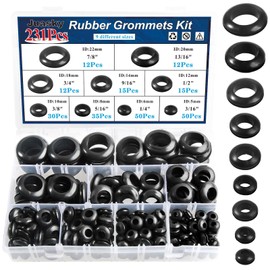231pcs Rubber Grommet Kit,Rubber Cable Hole Plug Gasket for Wire Electrical Appliance