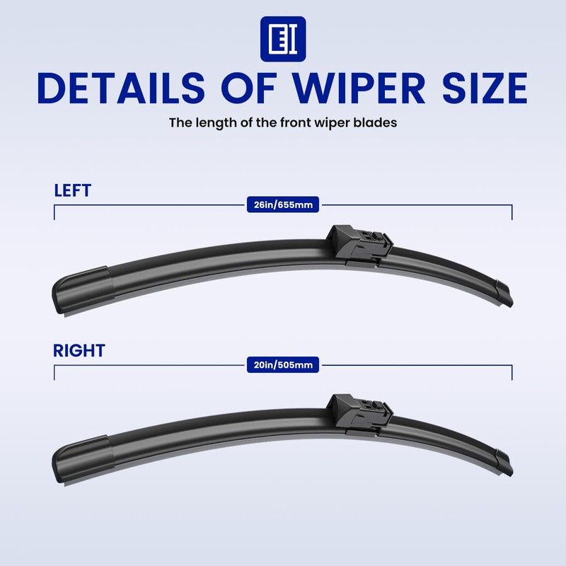 EMITHSUN® Windshield Wipers for 2019-2025 Subaru Ascent – 26"+20" 2-Pack,Premium