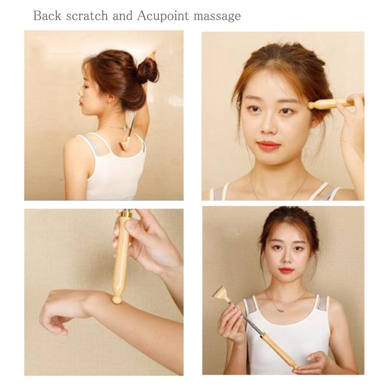 Bamboo Advanced Back Scratcher, Portable Extendable Stainless Steel Telescoping Back