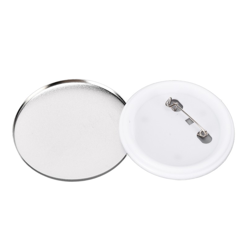 100Pcs Badge Back Cover Tinplate Plastic Base Avoid Rust Firm