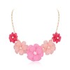 Flyonce Flower Statement Collar Necklace, Summer Holiday Floral Pink Flower