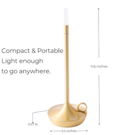 Xylarnoveth Dark Academia Lamp – Aesthetic Vintage Candlelight Desk Lamp, Touch Dimmable Rechargeable LED Light for Reading, Bedroom, Study, Dorm, Nightstand or Writer’s Corner