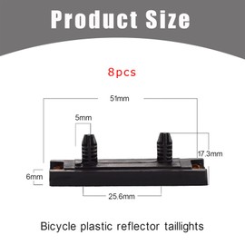 8 Piece Pedal Reflectors Bicycle Rear Reflector Bicycle Pedals, Reflector, Night Safety Warning Pedal, Equipment Bicycle Traffic Safe, Foot Reflector Set