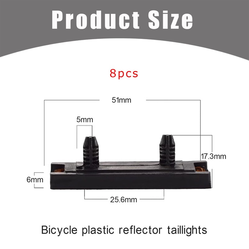 8 Piece Pedal Reflectors Bicycle Rear Reflector Bicycle Pedals, Reflector,